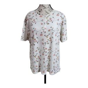Croft And Barrow Women's Short Sleeved Top Size L Floral Comfy